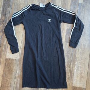Adidas Black Tee with Logo Dress. Size Large.